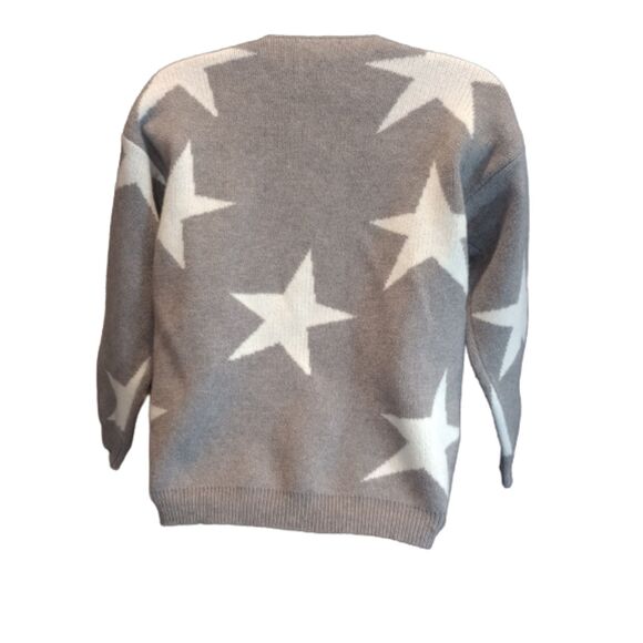 Mia & Tess Women's Size Medium Long Sleeved Star Sweater - Picture 2 of 7